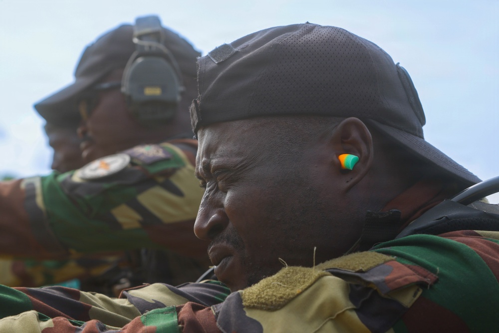 Multinational special operations forces execute rifle and pistol marksmanship drills during Flintlock 26