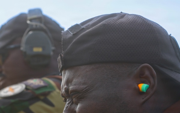 Multinational special operations forces execute rifle and pistol marksmanship drills during Flintlock 26