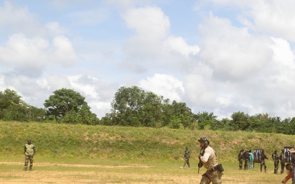 Multinational special operations forces execute rifle and pistol marksmanship drills during Flintlock 26