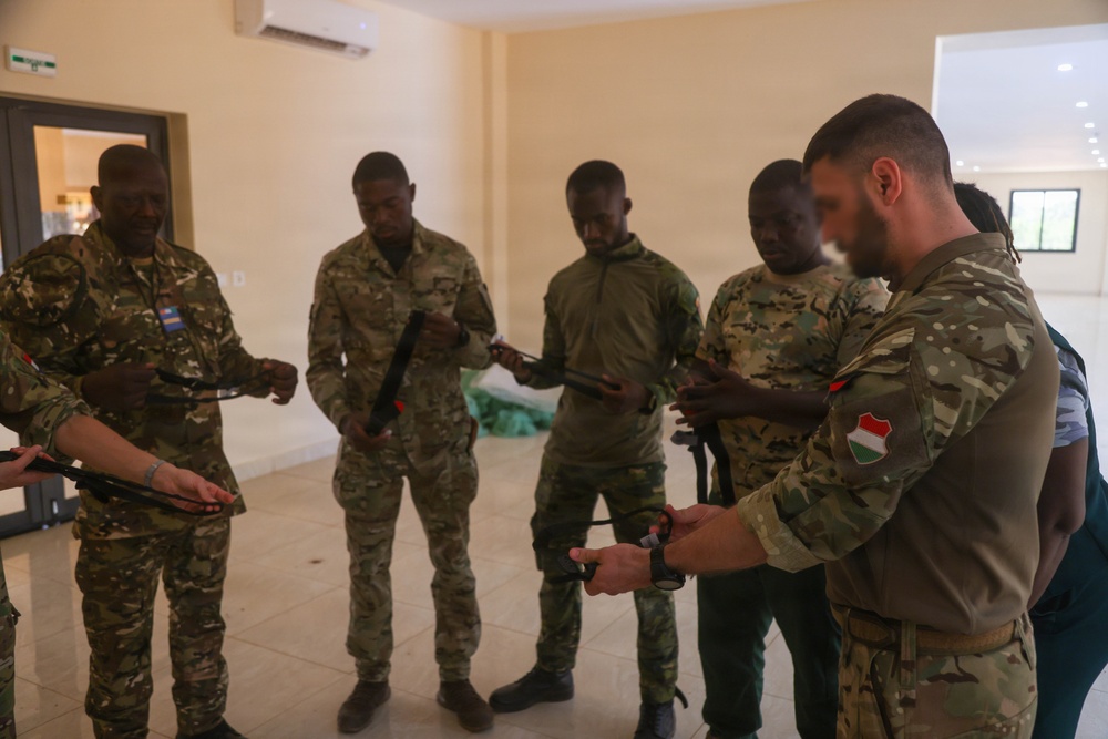 U.S. and Hungarian Service Members Host Tactical Combat Casualty Care Training for Ivorian and Dutch Service Members