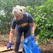 Laulima Navy volunteers unite to clean the Pearl Harbor Bike Path in Aiea.