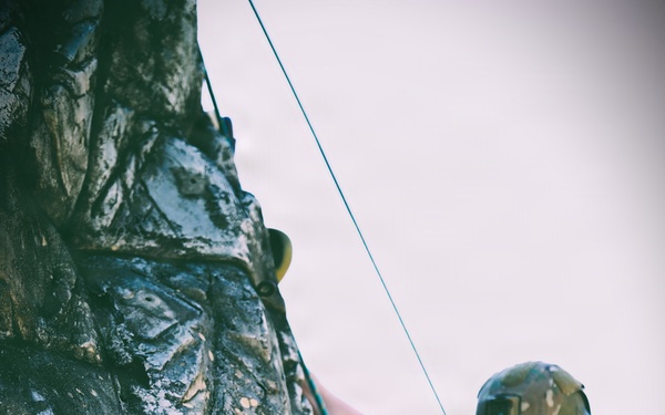Soldier Scales Rock Wall at Best Ranger Competition