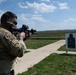Airmen from the 113th Contingency Response Squadron fire M18 Sig Sauer handguns and transition with M4A1 carbine rifles at Camp Atterbury