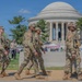 Soldiers from the Mississippi National Guard patrol during the Cherry Blossom Festival