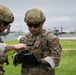 Airmen from the 113th Contingency Response Squadron and 181st Medical Group participate in Round-robin helicopter training on a UH-60 Black Hawk at Camp Atterbury
