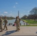 Mississippi National Guard Soldiers patrol at the Lincoln Memorial