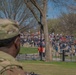 Mississippi National Guard Soldiers patrol during a protest at the Lincoln Memorial