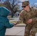 Mississippi National Guard Soldiers patrol during a protest at the Lincoln Memorial