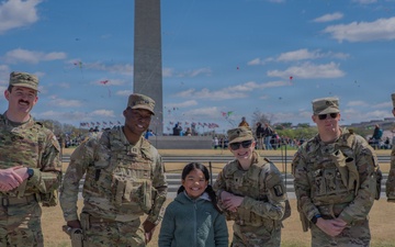 Mississippi National Guard Soldiers patrol during the Blossom Kite Festival