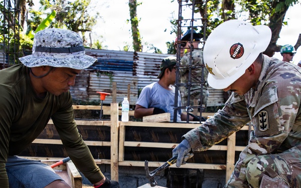 U.S. and Philippine Forces Build School During Exercise Balikatan 2026