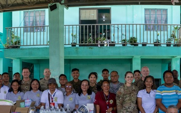 Balikatan 2026: U.S. service members hand out mosquito nets as part of a cooperative health engagement in Casiguran