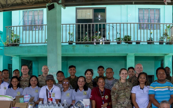 Balikatan 2026: U.S. service members hand out mosquito nets as part of a cooperative health engagement in Casiguran