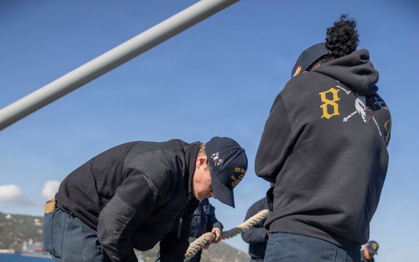USS Bulkeley (DDG 84) departs from Souda Bay, Greece, April 4, 2026