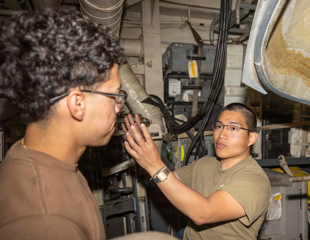 Airmen hold Aviation training aboard USS Bulkeley (DDG 84), April 11, 2026