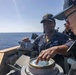 Quartermaster 2nd Class Antonio Blackburn leads navigation training aboard USS Bulkeley, April 13, 2026
