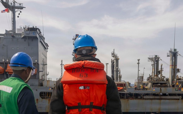 USS Bulkeley (DDG 84) performs a replenishment-at-sea with USNS Kanawha (T-AO-196), April 14, 2026