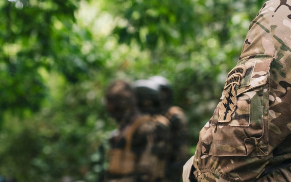 Green Berets and Cameroonian special operations soldiers execute urban maneuvers during Flintlock 26