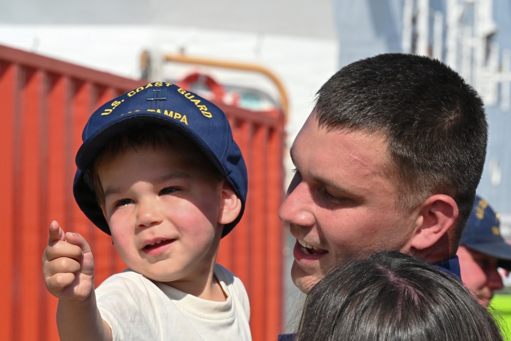 Coast Guard Cutter Tampa returns home following 74-day counter-drug patrol in Eastern Pacific