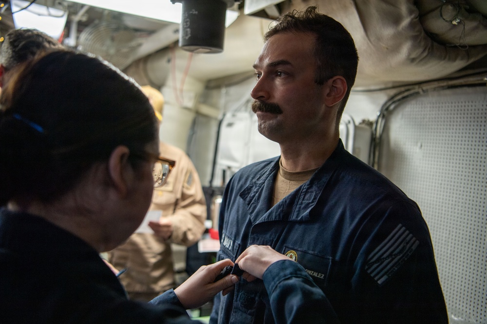USS Boxer Sailor Earns Meritorious Advancement