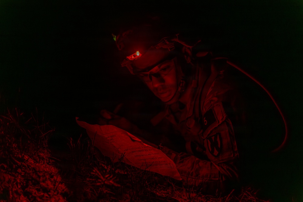 21st Theater Sustainment Command Best Squad Competition 2026: Night Land Navigation