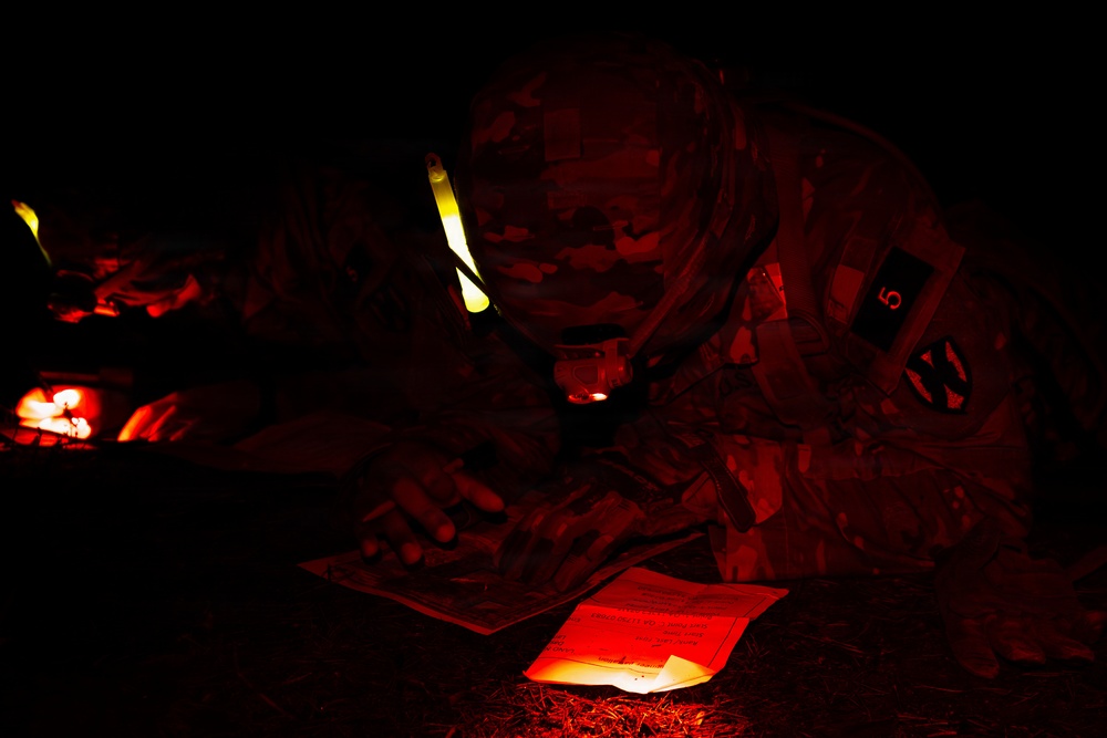 21st Theater Sustainment Command Best Squad Competition 2026: Night Land Navigation