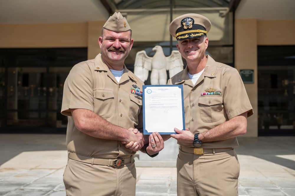 NAVFAC EURAFCENT BUCS Pinning Ceremony
