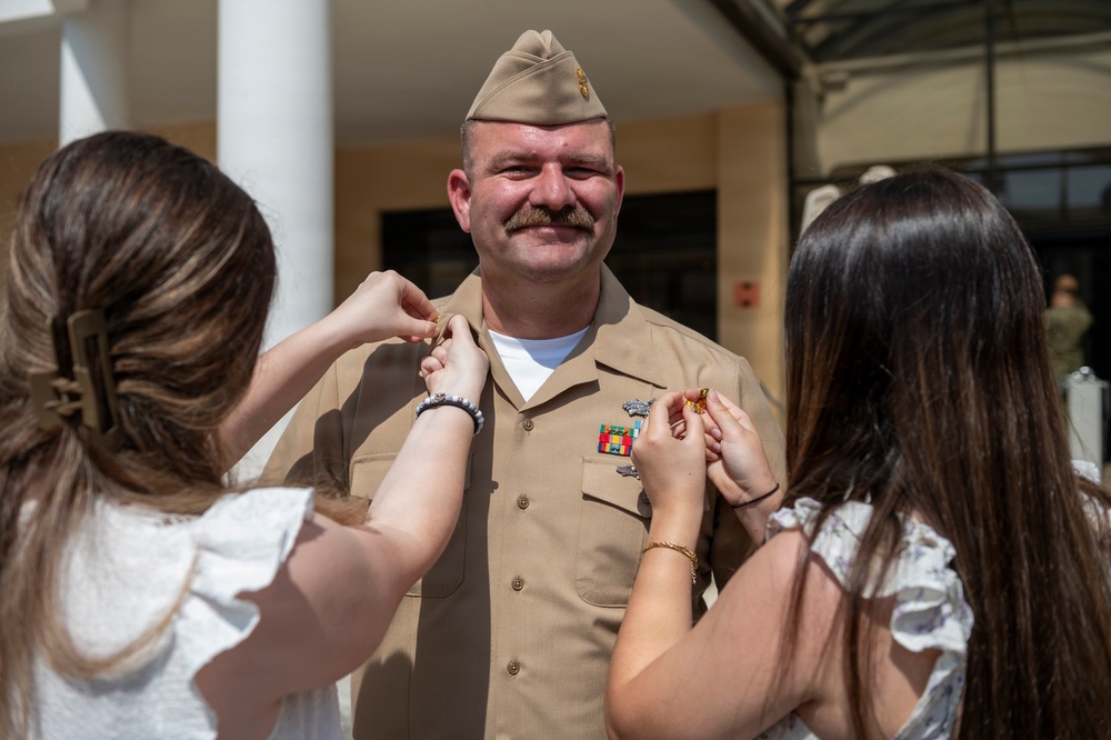 NAVFAC EURAFCENT BUCS Pinning Ceremony