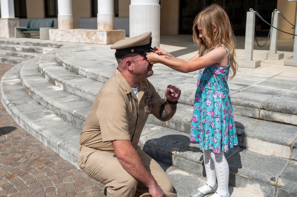 NAVFAC EURAFCENT BUCS Pinning Ceremony