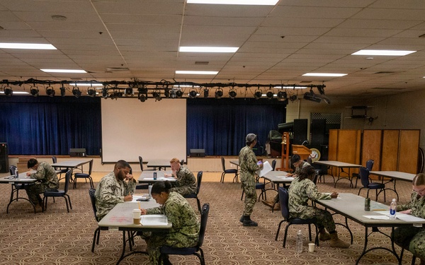 Sailors Complete E-5 Advancement Examination at NSF Diego Garcia