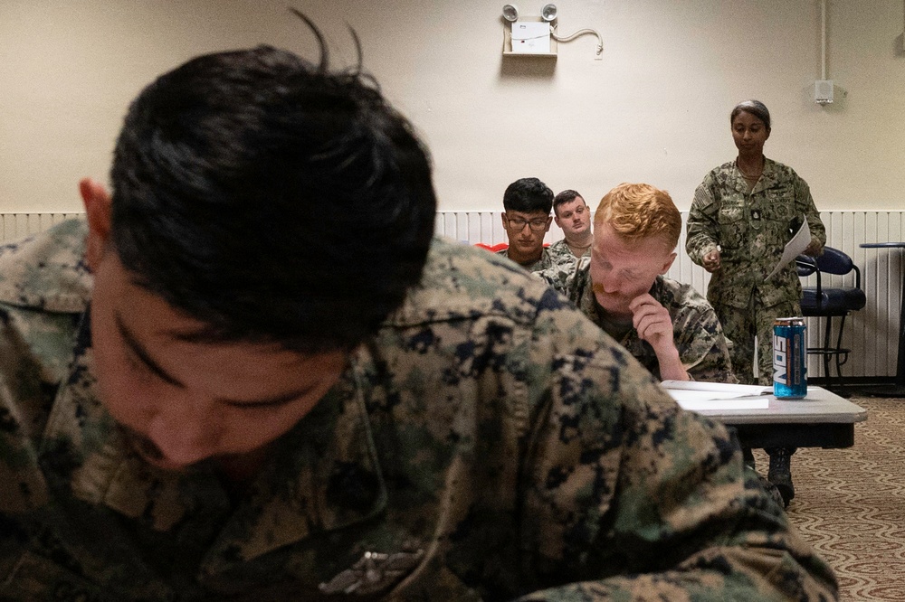 Sailors Complete E-5 Advancement Examination at NSF Diego Garcia