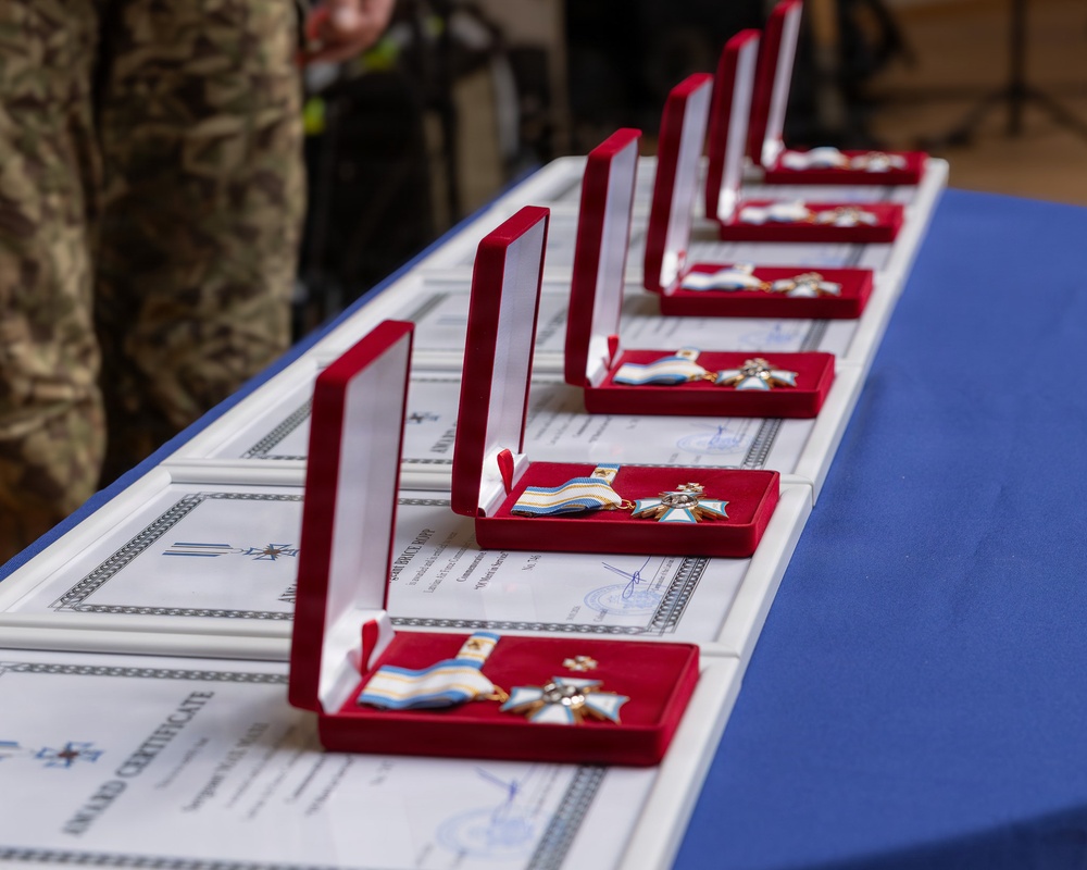 Latvian Air Force presents awards to 3rd CAB Soldiers