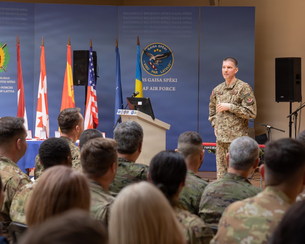 Latvian Air Force presents awards to 3rd CAB Soldiers