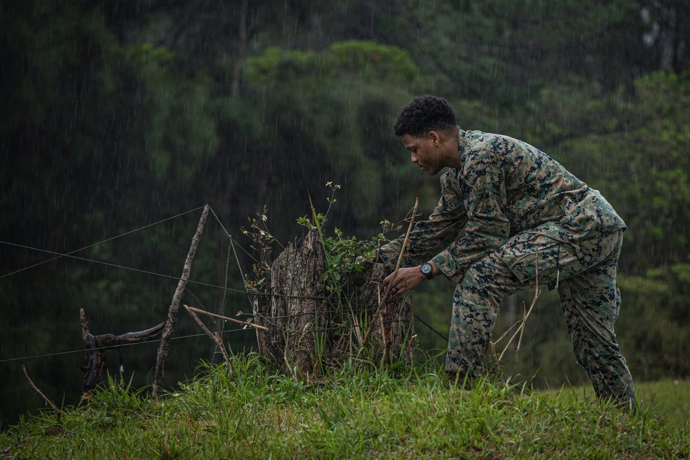 COMMSTRAT Marines conduct a field training exercise at Camp Hansen