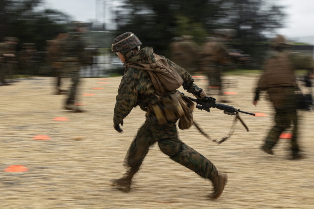 COMMSTRAT Marines conduct a field training exercise at Camp Hansen