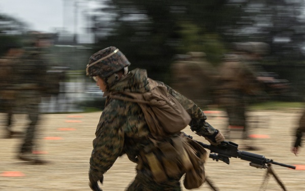 COMMSTRAT Marines conduct a field training exercise at Camp Hansen