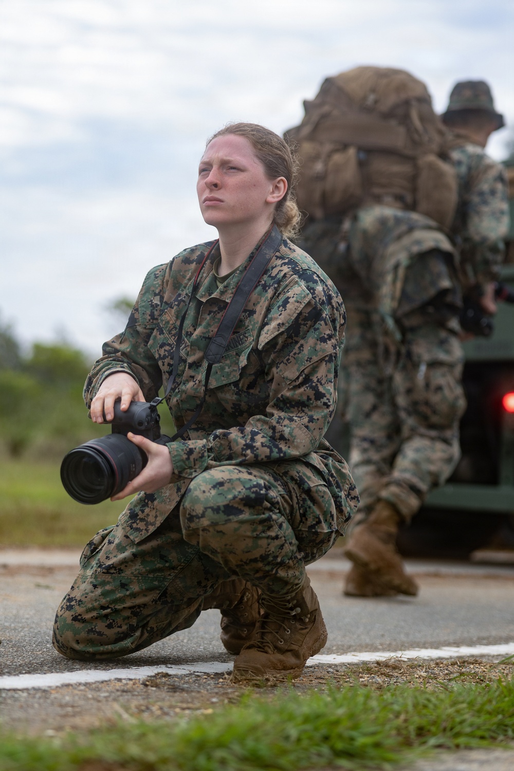 COMMSTRAT Marines conduct a field training exercise at Camp Hansen