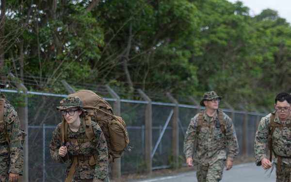 COMMSTRAT Marines conduct a field training exercise at Camp Hansen