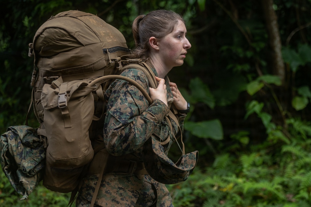 COMMSTRAT Marines conduct a field training exercise at Camp Hansen