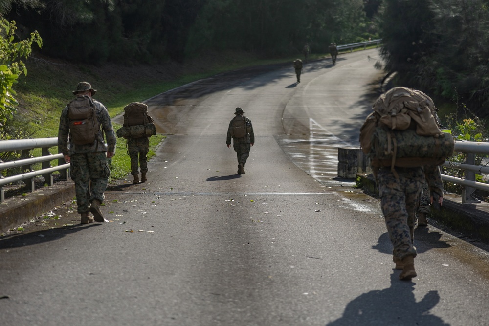 COMMSTRAT Marines conduct a field training exercise at Camp Hansen
