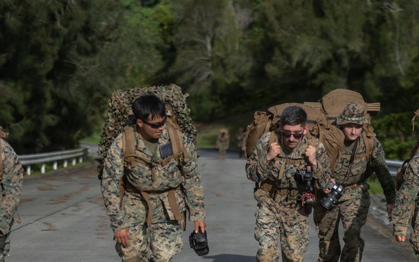 COMMSTRAT Marines conduct a field training exercise at Camp Hansen