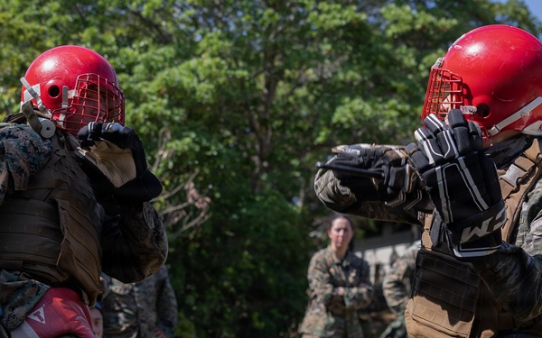COMMSTRAT Marines conduct a field training exercise at Camp Hansen