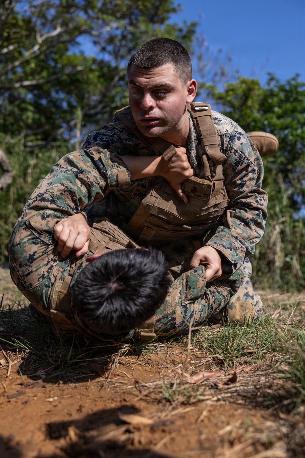 COMMSTRAT Marines conduct a field training exercise at Camp Hansen