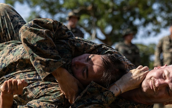 COMMSTRAT Marines conduct a field training exercise at Camp Hansen