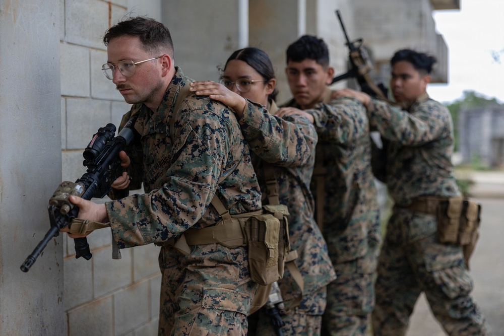 COMMSTRAT Marines conduct a field training exercise at Camp Hansen