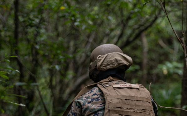 COMMSTRAT Marines conduct a field training exercise at Camp Hansen