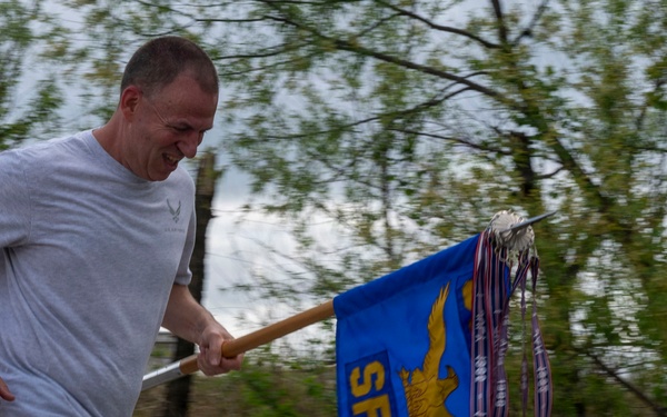 The 507th Mission Support Group conducts two-mile fun run