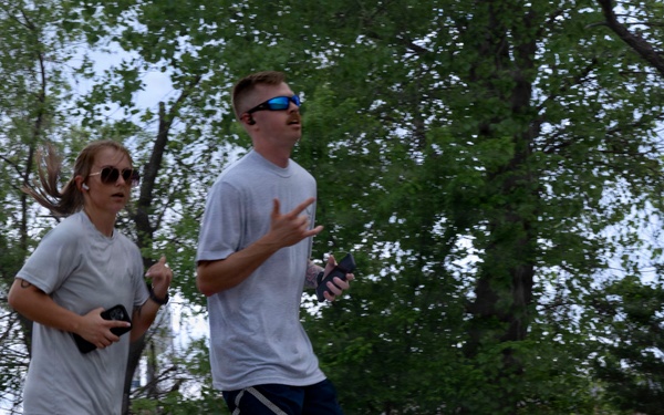 The 507th Mission Support Group conducts two-mile fun run