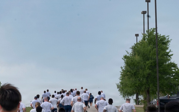 The 507th Mission Support Group conducts two-mile fun run