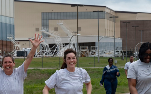 The 507th Mission Support Group conducts two-mile fun run