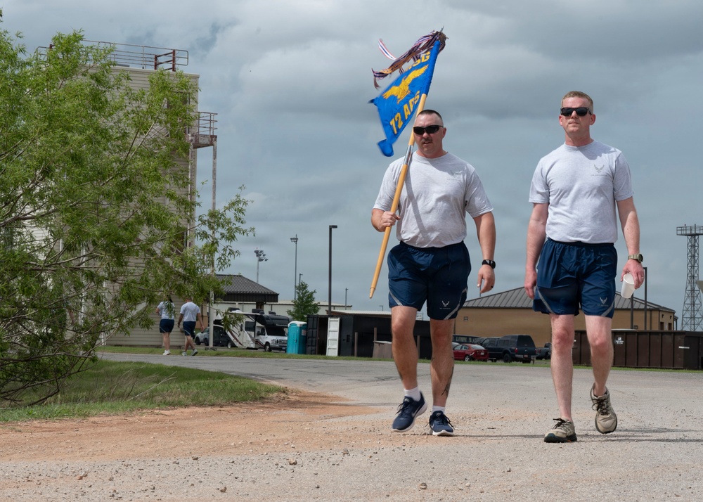 The 507th Mission Support Group conducts two-mile fun run